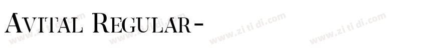 Avital Regular字体转换